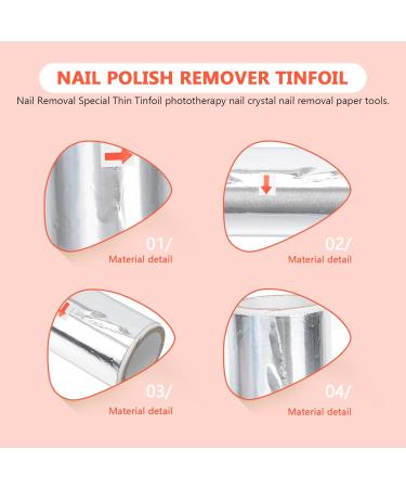 Healeved 3rolls Nail Foil Polish Remover Manicure Tools Nail Gel Nail Tinfoil Wipe Nail Wraps Tinfoil Nail Soak off Foil Nail Accessories Manicure Supplies Thin Section Nail Bag Tin Foil - Buy Online on GoSupps.com