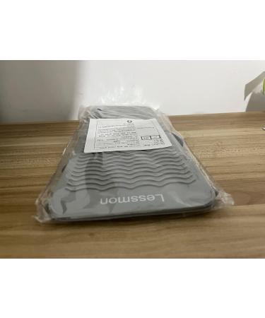 Heat-Resistant Mat Bag & Gloves for Hair Styling | 28.5cm x 14cm | Ideal for Curls & Smoothing Tools - Gray - Buy Online on GoSupps.com