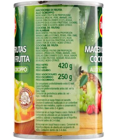 Del Monte Macedonia di Frutta allo Sciroppo fruit salad in syrup fruit salad in syrup 420 g can + Italian gourmet Polpa di Pomodoro 400 g can - Buy Online on GoSupps.com