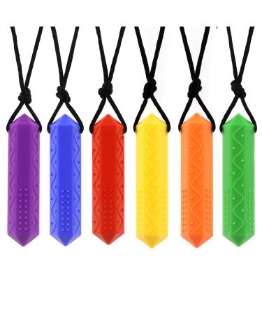 Sensory Chew Necklace Diamond Chew Necklaces for Sensory Kids, Made from Food Grade Silicone for for Autistic, ADHD, Oral Motor Boys and Girls Children