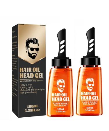 Universal 2in1 Hairspray with Comb for Fluffy Men Quick Build Hair Salon Styling Wax Gel Moisturizes for Long Lasting 3.38 Fluid Ounces (2PCS)