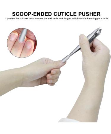 SG Nekoo 2-in-1 Cuticle Trimmer with Pusher Portable Tweezers Design Sharp Cuticle Cutter Nipper Precise Trimming of Hangnails for Fingernails and Toenails (Silver) - Buy Online on GoSupps.com