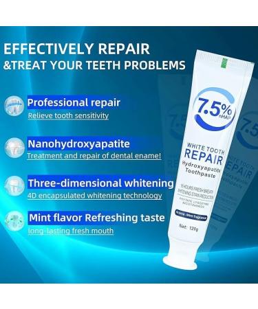 2 Pack Toothpastes 7.5% Toothpaste for Enamel Protection and Tooth Strengthening Gentle Mint Fresh Breath Daily Use for Oral Health (2) - Buy Online on GoSupps.com