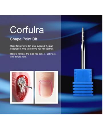 Corfulra 3Pcs Carbide Cuticle Nail Drill Bits Set - Professional Nail Tech Supplies for Precision Nail Preparation and Cuticle Removal - Buy Online on GoSupps.com
