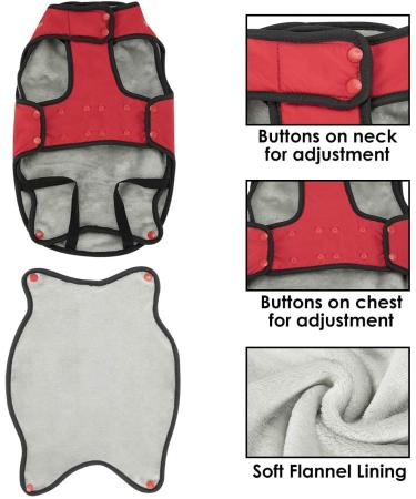 Slowton Waterproof Dog Jacket - Adjustable XXL Red Coat with Reflective Stripes | Warm & Stylish Pet Vest for All Weather - Buy Online on GoSupps.com