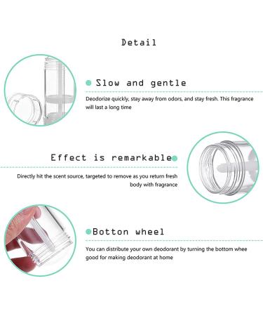5 Pcs 1 Oz Deodorant Tubes - Clear Refillable Twist-Up Bottles for DIY Lip Balm & Deodorant - 30ml Round Shape - Buy Online on GoSupps.com