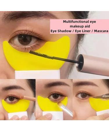 Silicone Brush Lash Stopper + Eyelash Stencils + Eyeliner & Eyeshadow Applicators - Green Long Handle - Buy Online on GoSupps.com