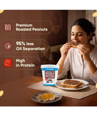 MYFITNESS Peanut Butter Chocolate Crunchy Non-GMO Gluten-Free No Preservative All Natural Ingredient High Protein Made with American Recipe 510 gm - Buy Online on GoSupps.com