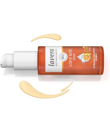 lavera GLOW BY NATURE Serum - natural cosmetics - vegan - Q10 & Vitamin C - moisturizing - anti-wrinkle - revitalizing - firm skin - PETA certified - 1 x 30 ml - Buy Online on GoSupps.com