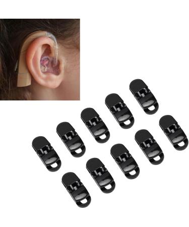 Hearing Aid Rope Clip - Heavy Duty Replacement (10 Pack) - Multipurpose Hearing Aid Clip for Adults - Black - Buy Online on GoSupps.com
