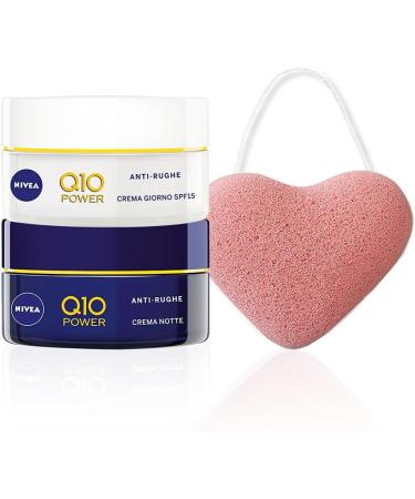  NIVEA NIVEA Q10 Anti-Wrinkle Power Set Skincare with Extra Firming Anti-Wrinkle Day Face Cream 50ml and Extra Regenerating Night Face Cream 50ml NIVEA Soft Moisturizing Cream for Body Face and Hands 25g - Buy Online on GoSupps.com