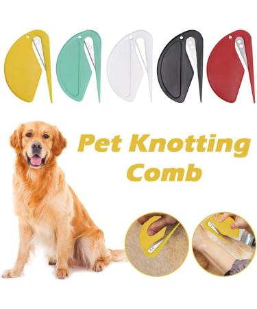 Pet Knotting Comb 2024 New De Knotting Comb for Dog and Cat Pet Dog Shedding Brush Puppy Kitten Brush Hair Removal Tool Knotting Comb Pet Grooming Tool Tangle Remover Leaf-Black Onesize - Buy Online on GoSupps.com