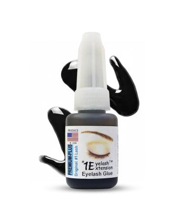 Premium Plus #1 Eyelash Extension Eyelash Bonding Glue Adhesive No Burning and Odorless 0.34 oz - Pharmaceutical Grade Made in USA Black
