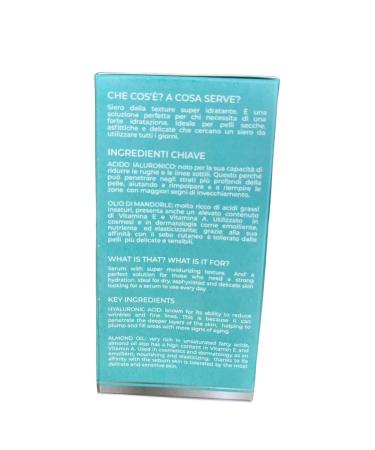 Eye and Lip Serum with Hyaluronic Acid & Almond Oil - 30ml | Made in Italy for Dry Skin - International Shipping - Buy Online on GoSupps.com