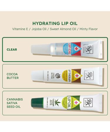 Ruby Kisses Hydrating Lip Oil Clear RLO01 with Cocoa Butter & Hemp Seed - Moisturizing Lip Treatment - Buy Online on GoSupps.com