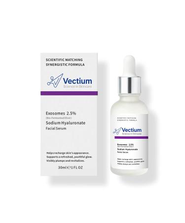 Vectium Exosomes Serum 2.5% Bio-Fermented Elixir & Sodium Hyaluronate - Lightweight Hydrating Serum for Smooth Soft-Feeling Skin - Suitable for All Skin Types (Tired Dull Dry Sensitive) - 1 Fl Oz - Buy Online on GoSupps.com