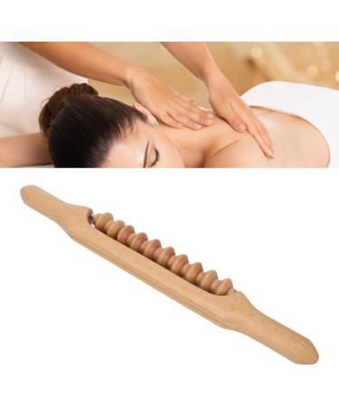 Wood Lymphatic Massage Roll Rod | Myofascial Relief & Gastro-Cellulite Massager | 10-Wheel Body Massage Tool for Optimal Wellness - Buy Online on GoSupps.com