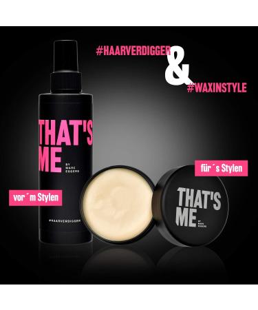 That's Me Men s Hair Wax - 100ml | Strong Hold with Almond Oil | All Hair Types | Professional Quality by Marc Eggers - Buy Online on GoSupps.com