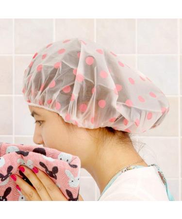 Yuip 6-Pack Waterproof Shower Caps | Reusable Plastic Bathing Caps for Women & Girls - Elastic & Durable - Buy Online on GoSupps.com