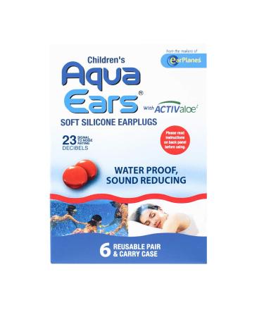 AquaEars Soft Silicone Earplugs for Swimming Sleeping Bathing and Showering (Child 12 Pair) Child 12 count (Pack of 1)