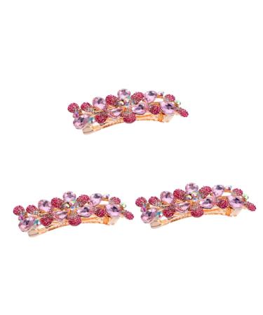 Beaupretty Metal Flower Hair Clip rhinestone clip Flower clip barrettes for women thin flower barrettes for women barrettes for women Bling Miss rhinestones temperament Spring Hair Clips
