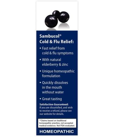 Sambucol Black Elderberry Cold & Flu Relief Family Pack - 60 Quick Dissolve Tablets - Buy Online on GoSupps.com