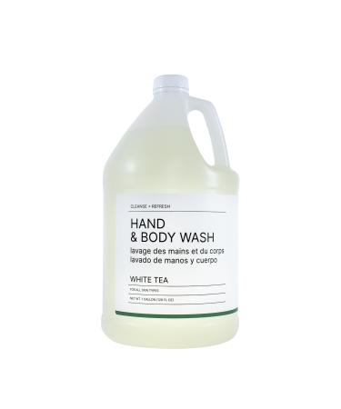 Hotel Emporium Generic 1 Gallon Bulk Hand & Body Wash Refill For All Hair Types Guest Bathroom Essentials for Hotels Motels and Gym 100% Cruelty-Free White Tea Scent