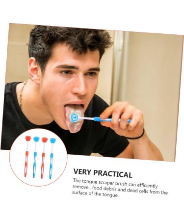 Gleavi Tongue Cleaning Brush Set | 4 Reusable Silicone Tongue Scrapers for Adults | Effective Oral Hygiene Tool - Buy Online on GoSupps.com