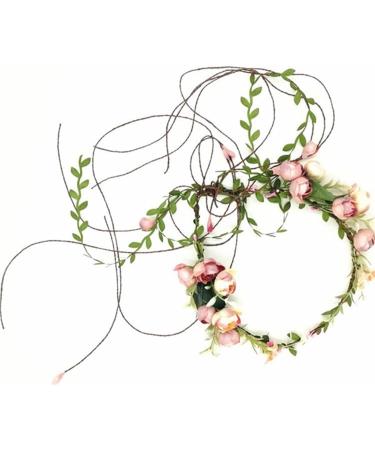 amangul Elegant Flower Hair Hoop Ethnic Style Girl Woman Taking Photo Headband Wedding Party Bride Realistic Flower Headband(Blue) - Buy Online on GoSupps.com