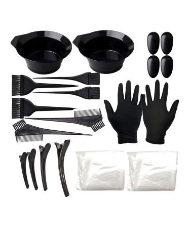 RIYAN 1Set Hairdressing Coloring Brushes Bowl Self-Help Salon DIY Hair Coloring Styling Tools with Disposable Shower Cap