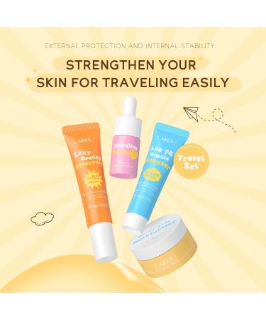 Travel Moisturizing Skin Care Kit Gifts for Women Teen Girls 4 Piece Mini Travel Size Skin Care Essentials Set with Facial Cleanser Cream Serum  - Buy Online on GoSupps.com