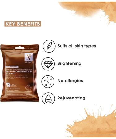Nutriglow Advanced Organics AntiPigmentation Bleach for Lightening & Brightening 6 In 1 20G All Skin Types - Buy Online on GoSupps.com