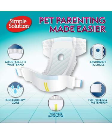 Simple Solution True Fit One-Way Dog Diapers for Bitches - Super Absorbent XS/Toys 12 Count | Best International Shipping - Buy Online on GoSupps.com