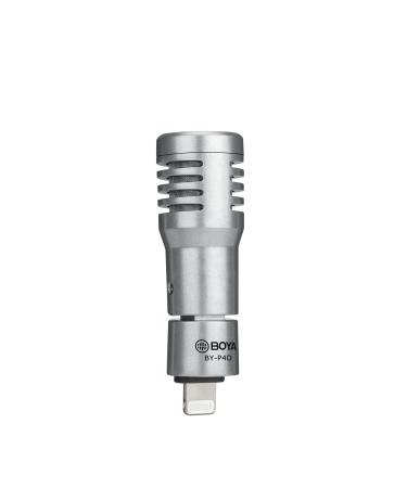 BOYA BY-P4D iPhone Microphone iOS Mini Phone Mic with Lightning Port for iPhone/iPad/iPod Foldable External Microphone with Wind Foam for YouTube,Vlogging,Live Stream,Video Record