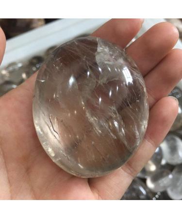 Crystal 1pc Natural Smokey Quartz Palm Stone Polished Crystal Minerals Stones - Buy Online on GoSupps.com