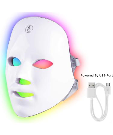 7 Color LED Light Face Mask - Touch Control Therapy Acne Treatment LED Mask Wrinkle Removal Anti-aging Skin Rejuvenation for Daily Skin Care - Buy Online on GoSupps.com