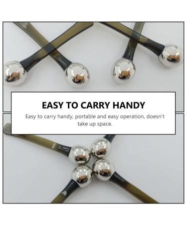 Mobestech Eye Massage Device - 4 Piece Metal & Plastic Eye Cream Roller Set | Skincare Tools for Women | Eye Massager & Spatula - 5.7x1.2cm | Available in Multiple Colors - Buy Online on GoSupps.com