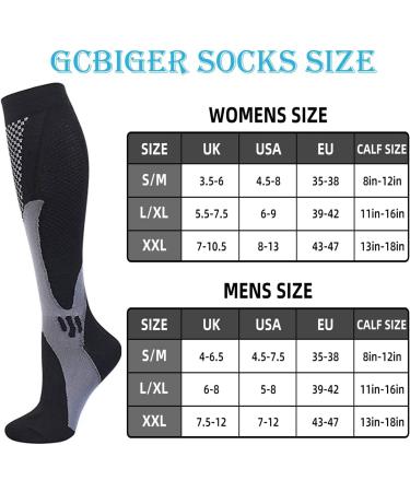 Men's & Women's XXL Compression Socks (3 Pairs) 20-30 mmHg Medical Stockings - Black, Blue, White - Buy Online on GoSupps.com