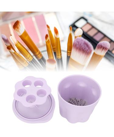 Buy Purple Silicone Makeup Brush Cleaning Box - Soft & Efficient Nail Art Brush Washer with Drying Rack - Buy Online on GoSupps.com
