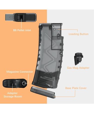 Ludex Speed Loader - 500 Round Large Capacity Airsoft BB Loader with Adapter - Buy Online on GoSupps.com