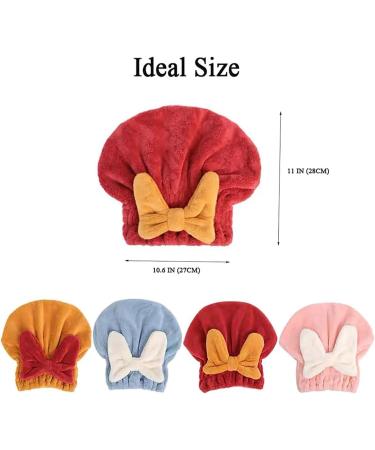 Super Absorbent Microfiber Hair Towel Wrap - Fast Drying Anti-Frizz Shower Cap for Women & Girls - Buy Online on GoSupps.com