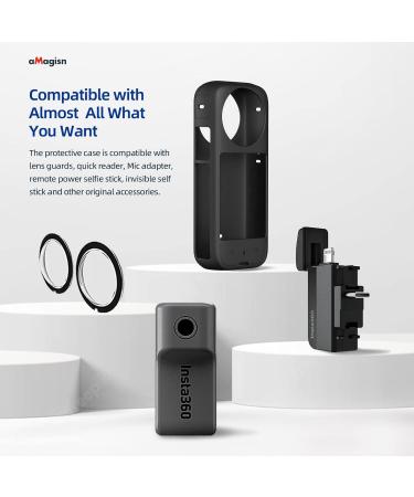 Insta360 X3 Silicone Protective Case + Lens Guards - Black | Anti-Scratch Body Cover & Waterproof Lens Protector by GAEKOL - Buy Online on GoSupps.com