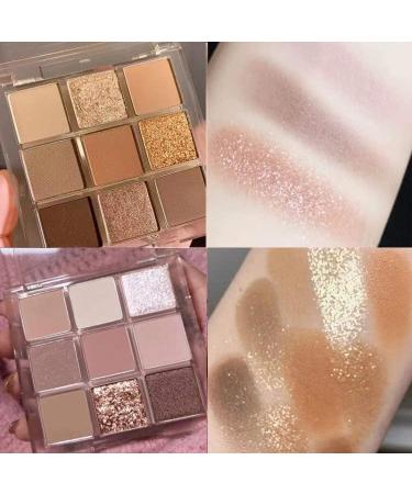 Lovelycat 9 Colors Glitter Eyeshadow Makeup Palette Matte High Pigmented Colorful Creamy Texture Eye Shadow Powder Natural Waterproof Long Lasting Eyeshadow Powder Cosmetics (4PC) - Buy Online on GoSupps.com