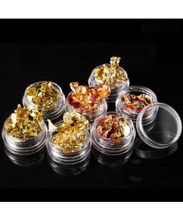 Manicure Irregular Aluminum Foil Nail Paper Gold Silver Nail Decorative Paper Glitter Manicure Paper 12 Cans Gold Silver Manicure Paper - Buy Online on GoSupps.com