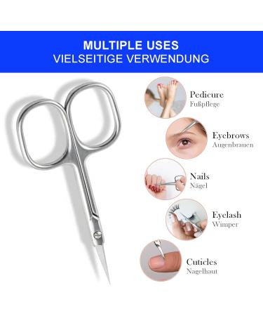 Calvation Extra Fine Stainless Steel Shears | 1mm Longivia Skin & Nail Scissors for Manicure & Pedicure | Sharp Cuticle & Fingernail Scissors - Buy Online on GoSupps.com
