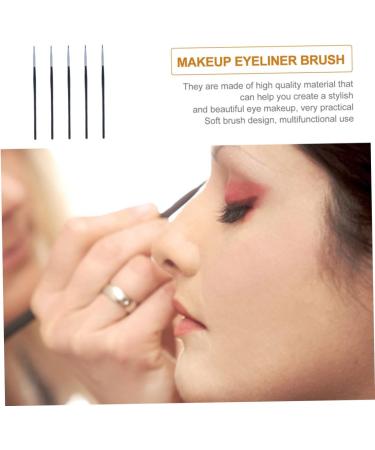 Ipetboom 5pcs Fine Eyeliner Brush Eyeshadow Applicators Eye Lipstick Brush Makeup Lipstick Applicator Face 14.50X0.40X0.40CM Black - Buy Online on GoSupps.com