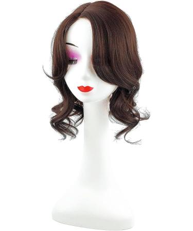 EREE HAIR Women 14" Natural Wave Hair Topper Clip in Hair Piece Replacement Middle Part Top Crown Topper Hair Extensions Wiglet Hairpieces for Thinning Hair Dark Brown - Buy Online on GoSupps.com