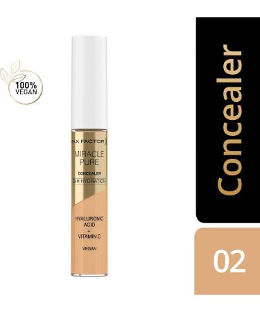 Max Factor Miracle Pure Concealer - Vitamin C & Hyaluronic Acid - Shade 02 - Buy Online on GoSupps.com