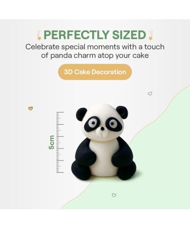 SugarArt Edible Panda Cake Topper - Handmade Animal Cake Decorations - Perfect on Fondant Butter Cream & Icing Sugar Cakes - Made of Sugar - Contains Food Colors (1 Pc Panda) - Buy Online on GoSupps.com