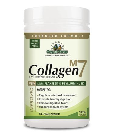 Organic Farms Vitamins Collagen M7-1Lb. (16oz.) Powder - Promotes Healthy Digestion - 100% Natural - Dietary Supplement